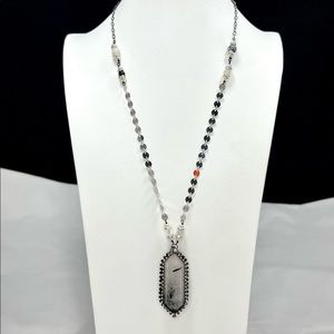 Large Double Terminated Tourmaline Crystal Point Necklace